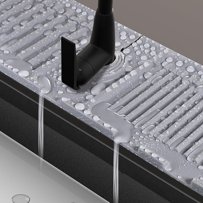 Kingmall Faucet Mat for Kitchen Sink, Premium Silicone Splash Guard