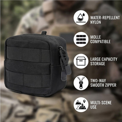2 Pack Mini Tactical MOLLE Compact Ammo Pouch, Small Tactical EDC Belt Pouches Admin Compact Tool Utility Pouches Organizer, Wallet Cards Knife Gadgets Mini EDC Organizer Bag