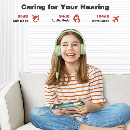 SIMOLIO 2 Pack Headphones for Laptop, Computer, Cell Phone & Tablet with 3.5mm Jack, Adults & Kids Headphones Wired, Plug in Head Phones for Laptop,Travel with Aux 3.5 mm Jack