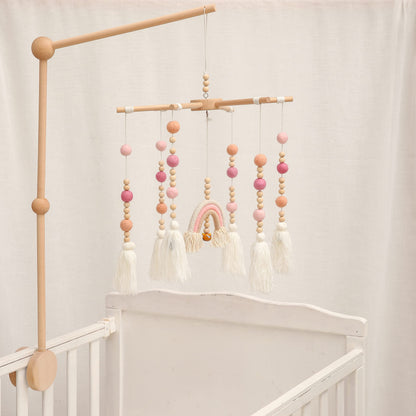 Baby Mobile Crib Holder,Wooden Mount for Mobile Hanging, Baby Crib Attachment for Nursery Decor Mount Bed Bell Holder