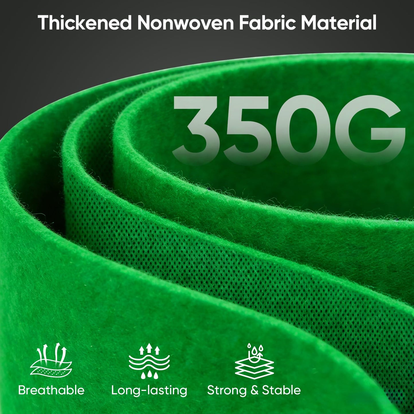 10 Gallon Potato Grow Bags: 5 Pack 350G Heavy Duty Thickened Grow Bags with Clear Harvest Window & Durable Handles - Felt Nonwoven Fabric Pots Planting Container for Plants Vegetable Flowers Herbs