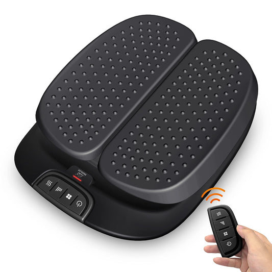 Snailax Foot Massager Machine with Heat,Remote Control, FSA HSA Eligible, Adjustable Vibration Feet Massager Machine Increased Blood Circulation,Plantar Fasciitis, Stress (Black)