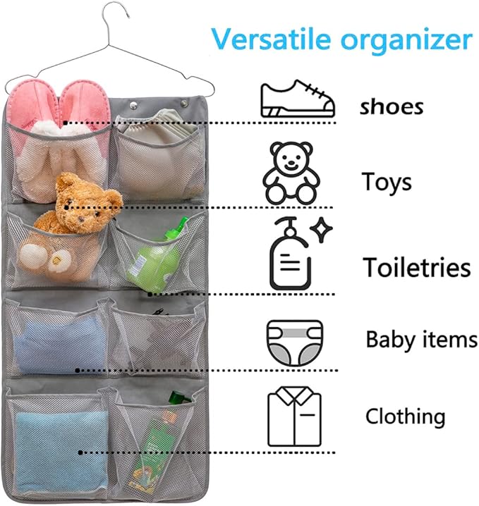 Dual Sided Hanging Closet Organizer Durable Socks Stocking Clothes Bra