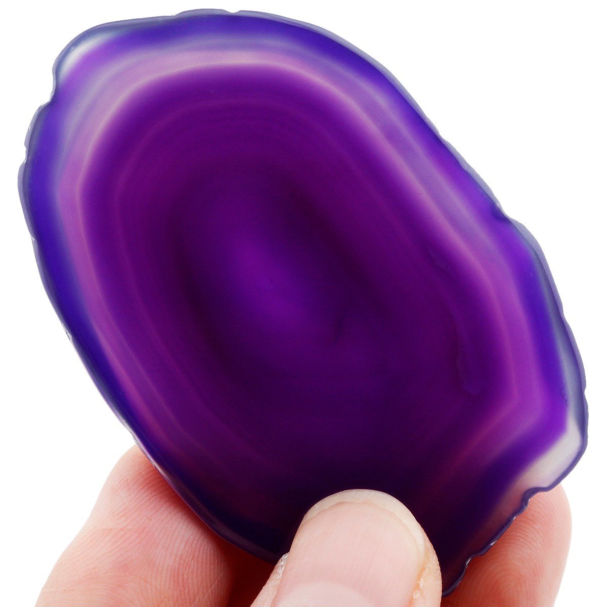 rockcloud 10 Pcs Agate Light Table Slices, Healing Crystals Geode Stones,Irregular Home Decoration Jewelry Making,Purple