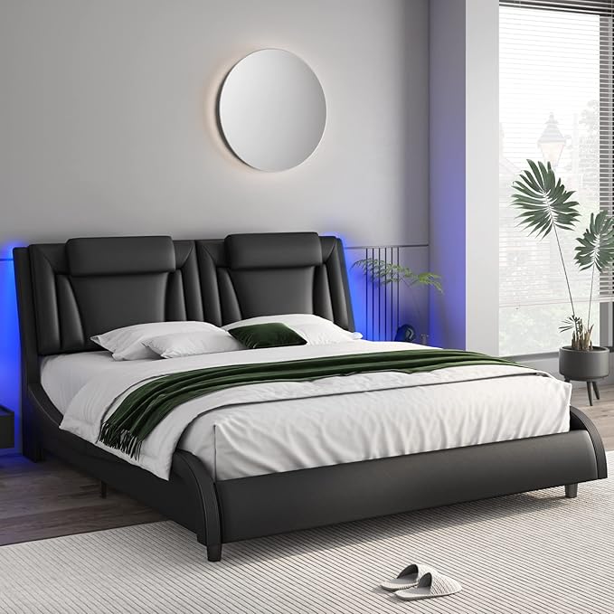 Keyluv King Size LED Bed Frame