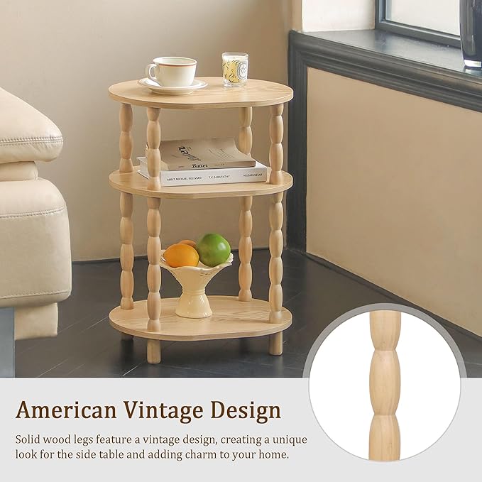 MaxSmeo End Table, Small Oval Side Table