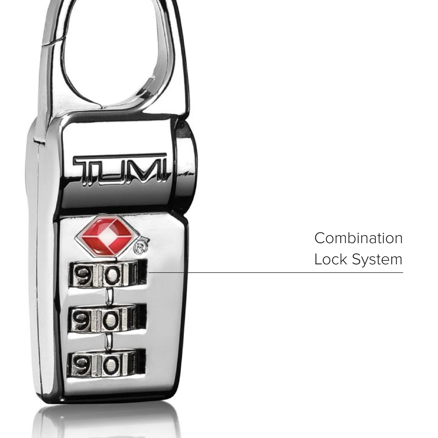 TUMI - TSA Lock Box - Combination Lock for Luggage & Backpack - TSA-Approved Locks - Travel Security Accessories - Set of 3 - Black/Silver/Red