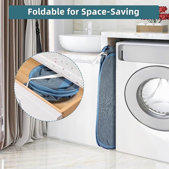 Collapsible Laundry Baskets, Tear Proof Pop Up Laundry Hamper