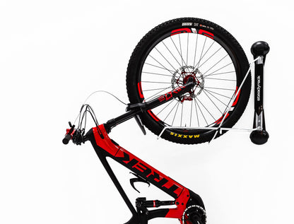 Steadyrack Bike Rack – Pivoting Mountain Bike Rack, Holds Up to 77 lbs, Fits 24"-29" Wheels, 2.1"-2.8" Tires, Foldable Wall Mount for Space-Saving Bicycle Storage - 2 Pack