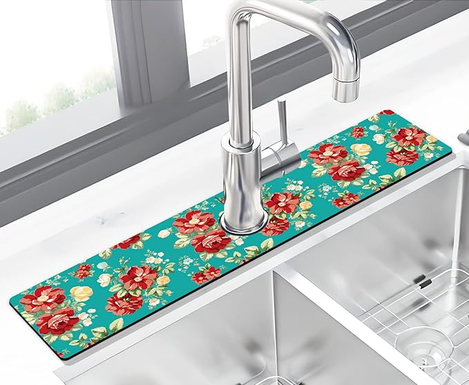 Kitchen Sink Splash Guard Faucet Mat Super Absorbent Fast Drying Mat Sink