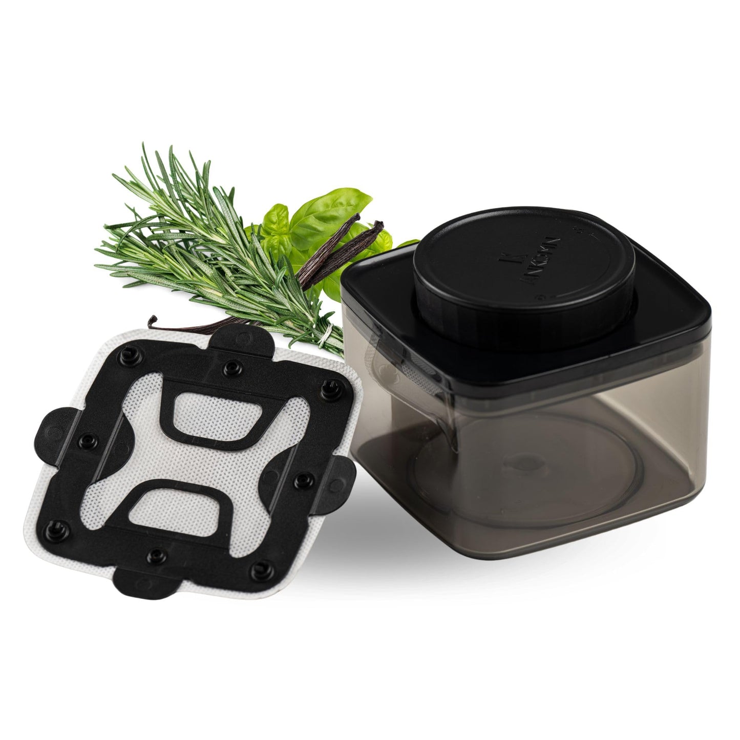 ANKOMN 100% airtight container storage jar for up to 1 oz, UV-protected canister with integrated holder could work with 8g humidity pack to keep things fresh and sealed for months