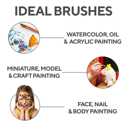 18 Pieces Premium Artist Paint Brush Set - Includes Palette Knife, Sponge, Organizing Case - 16 Painting Brushes for Kids, Adults & Professionals - Perfect for Watercolor, Oil, Acrylic Painting Art