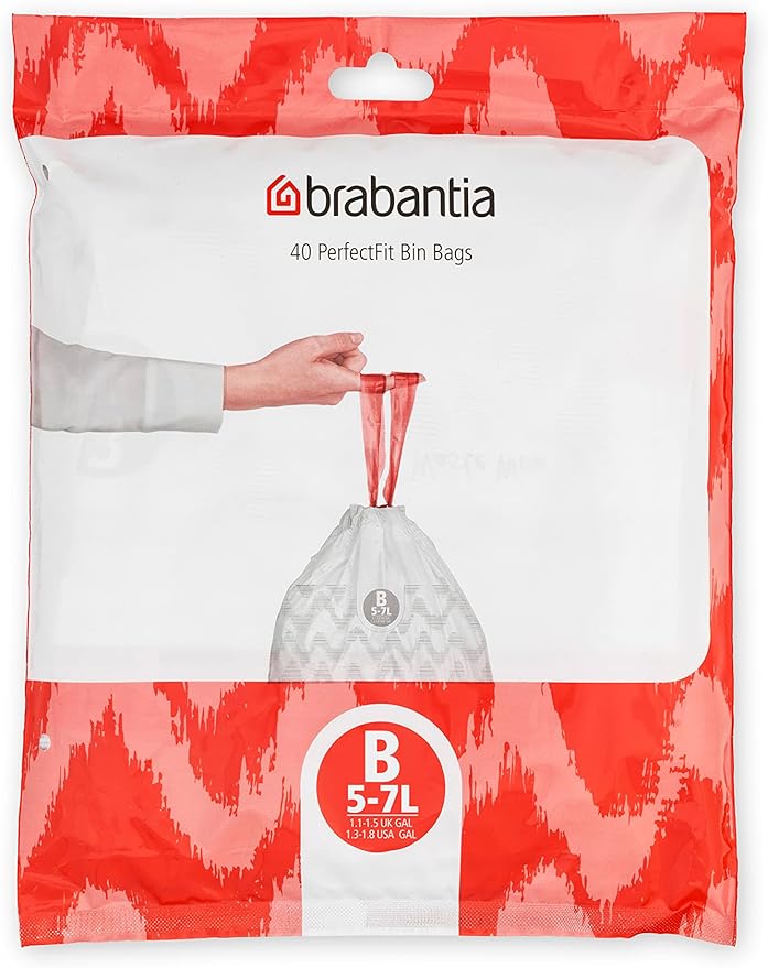 Brabantia PerfectFit Trash Bags Thick Plastic Trash Can Liners