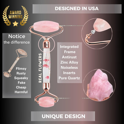 100% Authentic Jade Roller and Gua Sha Set for face I Derma Roller I Facial Tools I Real Guasha I Premium Quality I Mother's Day Gift for wife