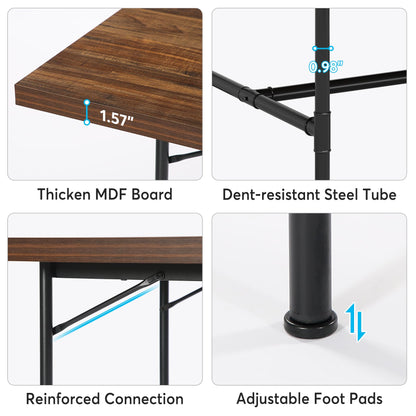 Tribesigns 6FT Conference Table, Rustic Rectangle 70.8" W x 35.4" D Meeting Table, Modern Seminar Table Boardroom Desk for Office Meeting Conference Room (6ft, Rustic)