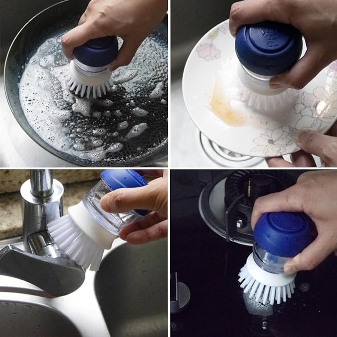 CELOX Dish Brush with Soap Dispenser, Palm Brush