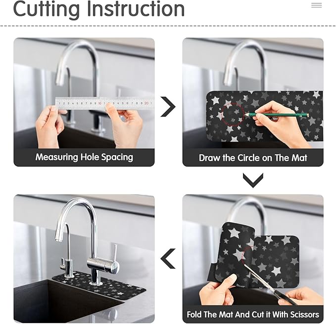 Kitchen Sink Splash Guard 1 PC 30 Inch Sink Faucet Mat Splash Guard