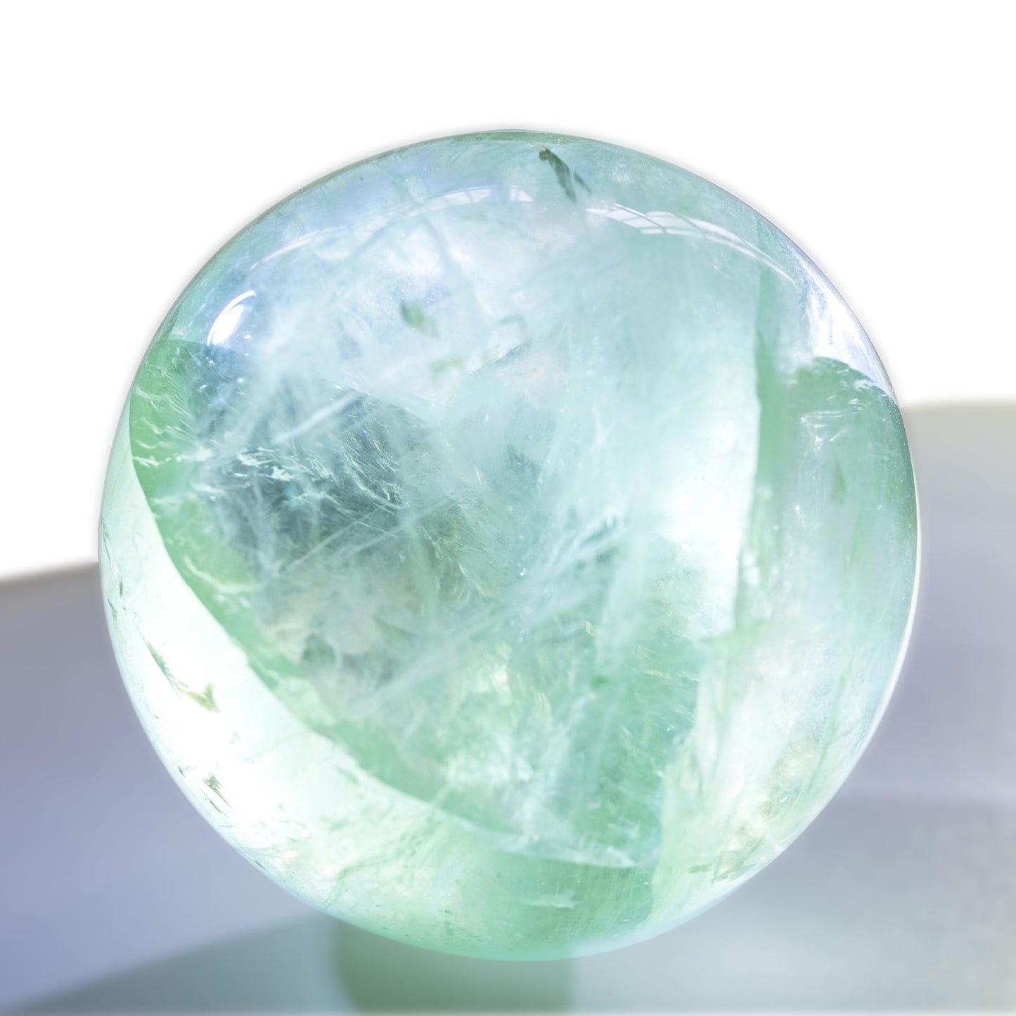 EZhandcraft Green Fluorite Crystal Sphere - 2.0-2.4" Inches Decorative Balls, Gem-Grade Clarity, Perfect for Reiki, Chakra, Feng Shui, Meditation, and Healing, Witchcraft Supplies