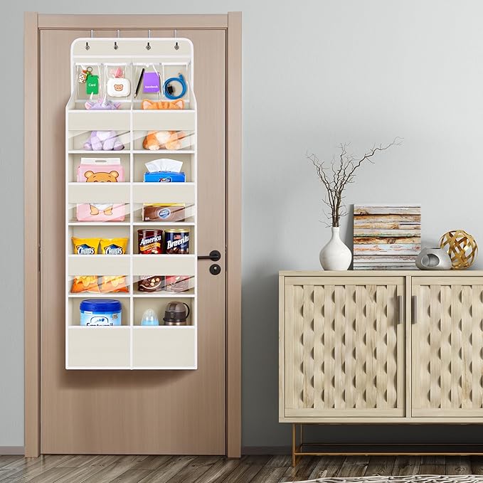 Univivi 5-Shelf Fabric Baby Door Storage Over Door Hanging Organizer
