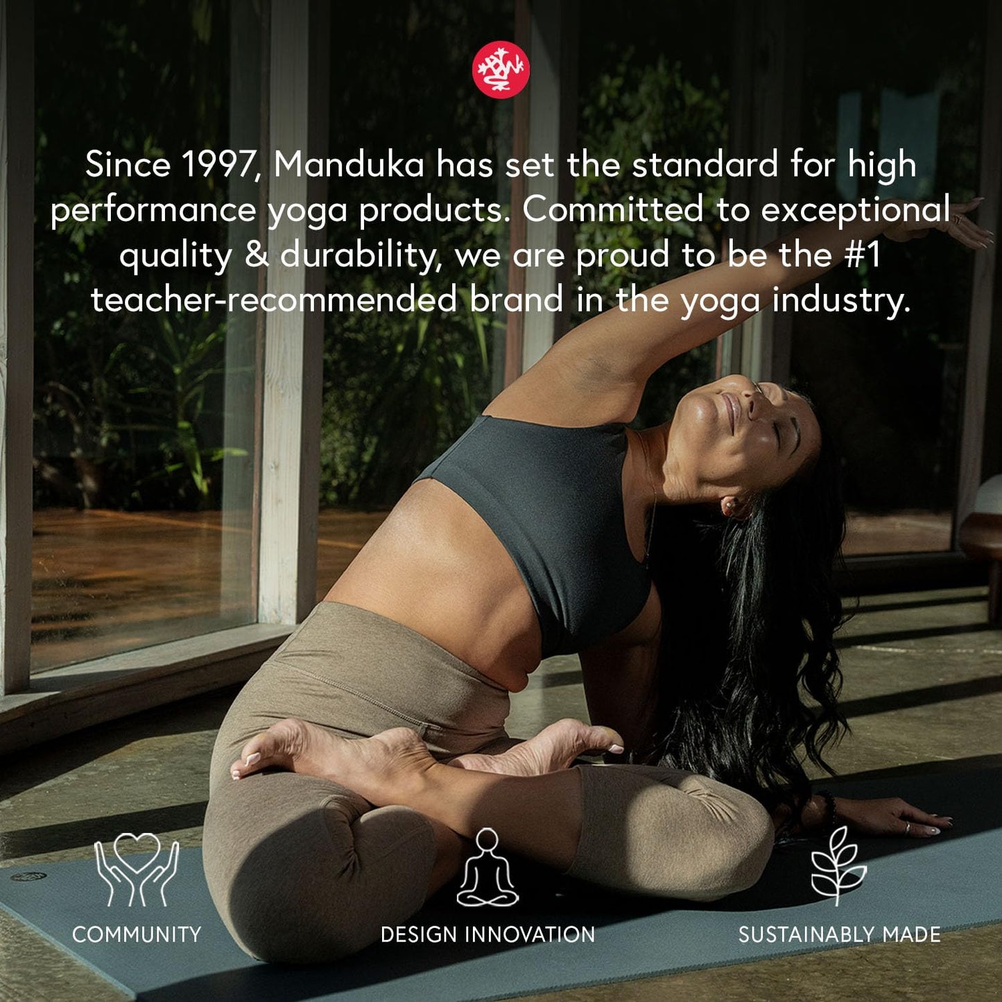 Manduka Begin Yoga Mat 68" - 5mm Cushioning | Comfortable, Lightweight & Reversible with Alignment Stripe | Budget-Friendly | 68 x 24 inches