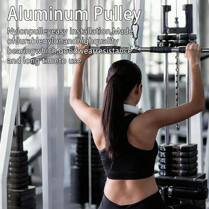 BESTEEL 2pcs 90mm Universal Aluminum Pulley Wheel for Gym Equipment, Silent Cable Machine Replacement Part,Heavy Duty Undeformable Fitness Aluminum Alloy Bearing Gym Pulley Wheel for Home Gym (Silver)
