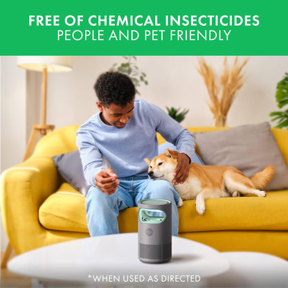 STEM Flying Insect Fan Trap for Indoor Bug Control, Attracts Mosquitoes, Fruit Flies, and House Flies, Plug-in Fan with UV Light, Starter Kit Includes 1 Device and 5 Glue Traps