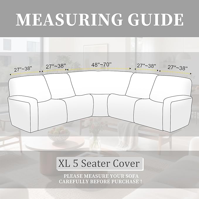 100% Waterproof Sectional Recliner Couch Covers