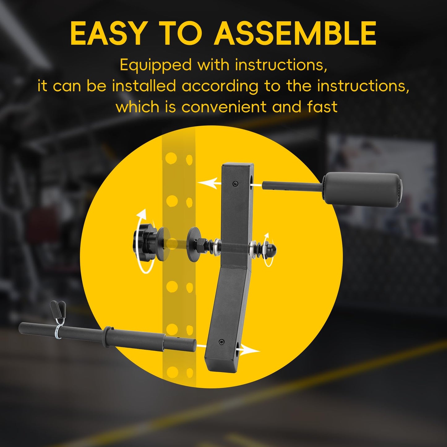MARGAR Neck Trainer for Power Rack, 4-Way Neck Machine Attachment for 2x2 Cage, Neck Strengthener for BJJ, MMA & Football, Plate Loaded Neck Workout Equipment, 110LB Capacity