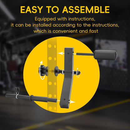 MARGAR Neck Trainer for Power Rack, 4-Way Neck Machine Attachment for 2x2 Cage, Neck Strengthener for BJJ, MMA & Football, Plate Loaded Neck Workout Equipment, 110LB Capacity
