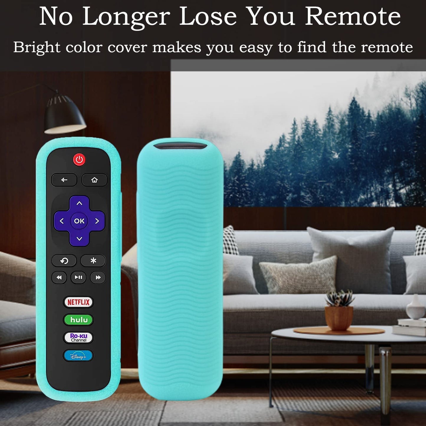 Silicone Protective Controller Cover fits for Roku TV Voice Remote | Element Roku | Westinghouse Roku TV Controller Cover,Glow in The Dark