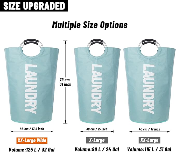 Caroeas 125L Laundry Basket, Large Laundry Hamper, Laundry Bag