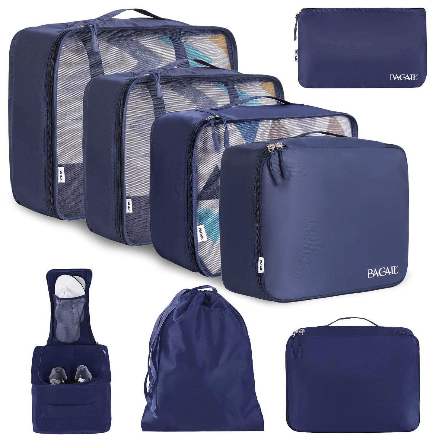 BAGAIL Packing Cubes for Suitcase 8 Set, Lightweight Luggage Packing Organizers Packing Cubes for Travel Accessories