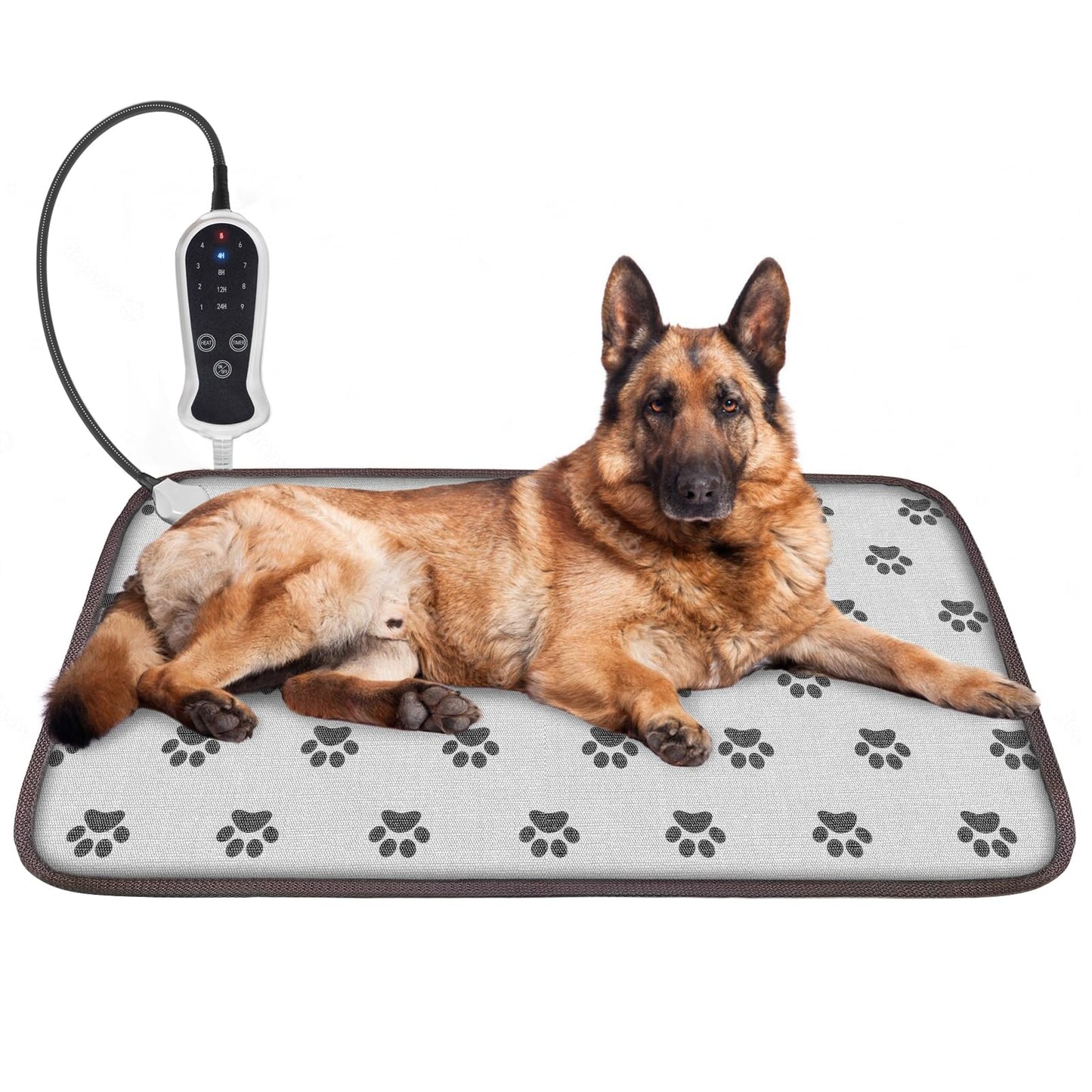 RC SLL Dog Heating Pad 86 x 53 cm, Electric Warming Pad for Dogs, Cats, Waterproof, Smart Thermostat Switch, Large Pet Heating Pad