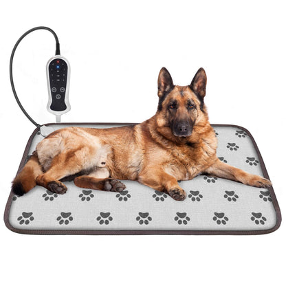 RC SLL Dog Heating Pad 86 x 53 cm, Electric Warming Pad for Dogs, Cats, Waterproof, Smart Thermostat Switch, Large Pet Heating Pad