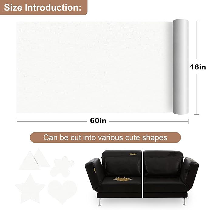 ONine Leather Repair Patch, Self-Adhesive Couch Patch