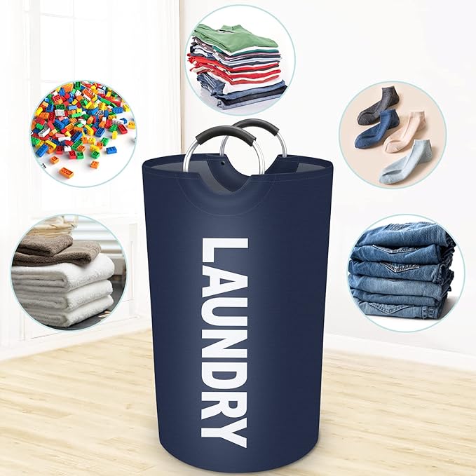 StorageRight 90L Large Laundry Basket, Laundry Hamper, Dirty Clothes Hamper