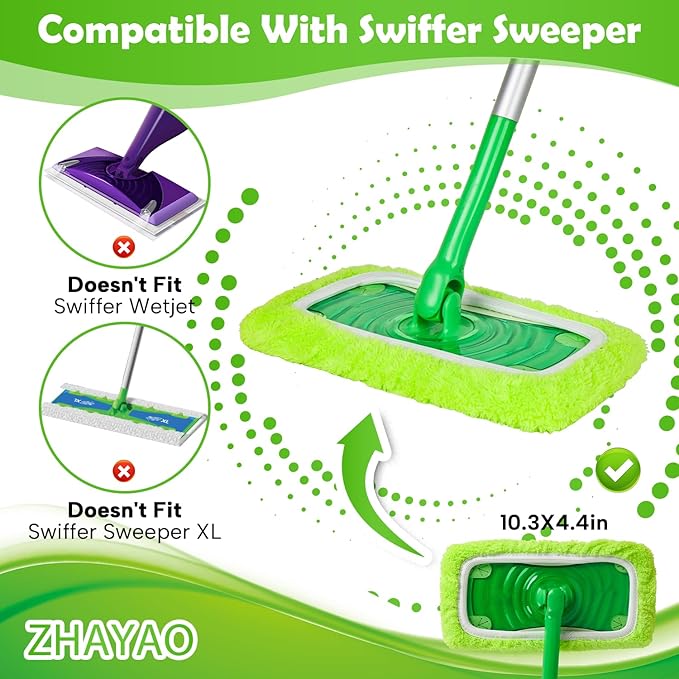 3 Pack Reusable Microfiber Mop Pads