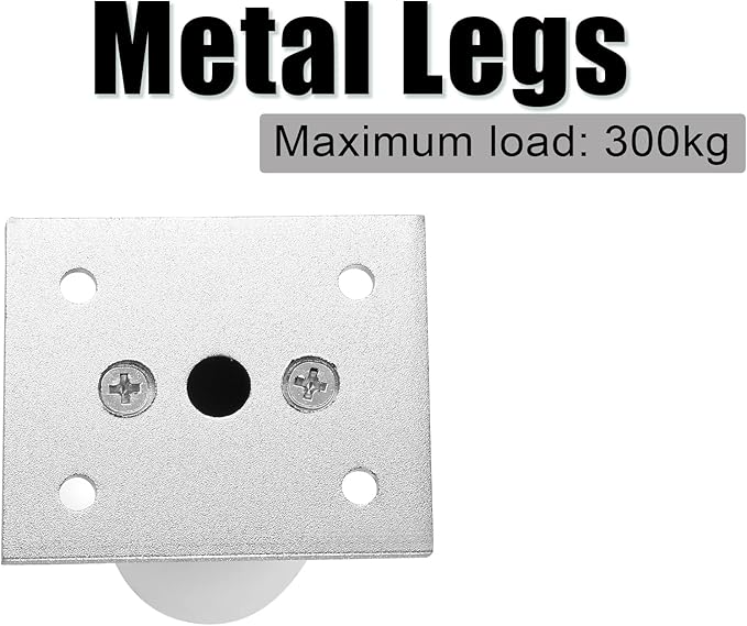 Set of 4 Furniture Legs 2.36 Inch, Adjustable Aluminum Alloy Cabinet Legs