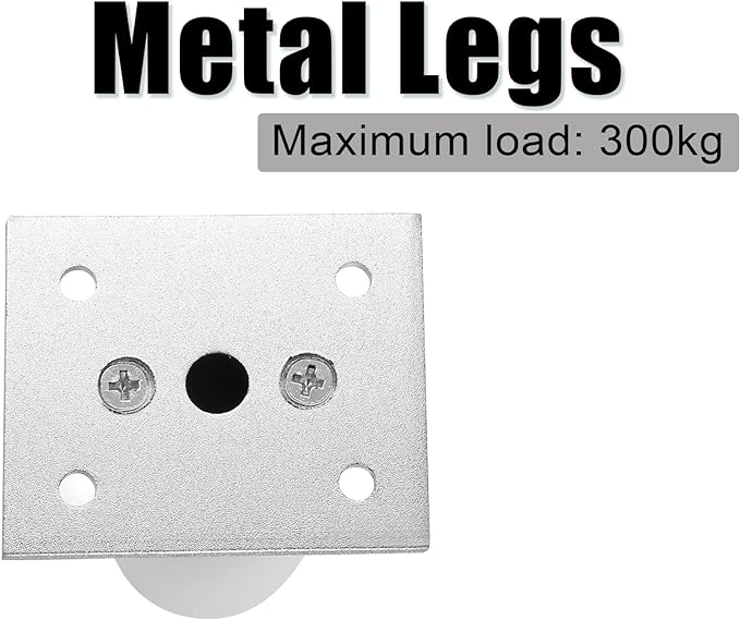 Set of 4 Furniture Legs 4 Inch, Adjustable Aluminum Alloy Cabinet Legs