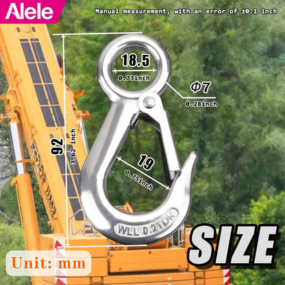 Alele 2Pack Grab Hooks, Slip Hooks,Stainless Steel Lifting Hook Rigging Accessory (Grab Hooks 200Kg 2p)