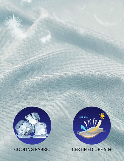 baleaf Women's Long Sleeve Sun Protection Shirts UPF Zip Hoodie Jackets Lightweight Quick Dry Outdoor Light Blue XXL