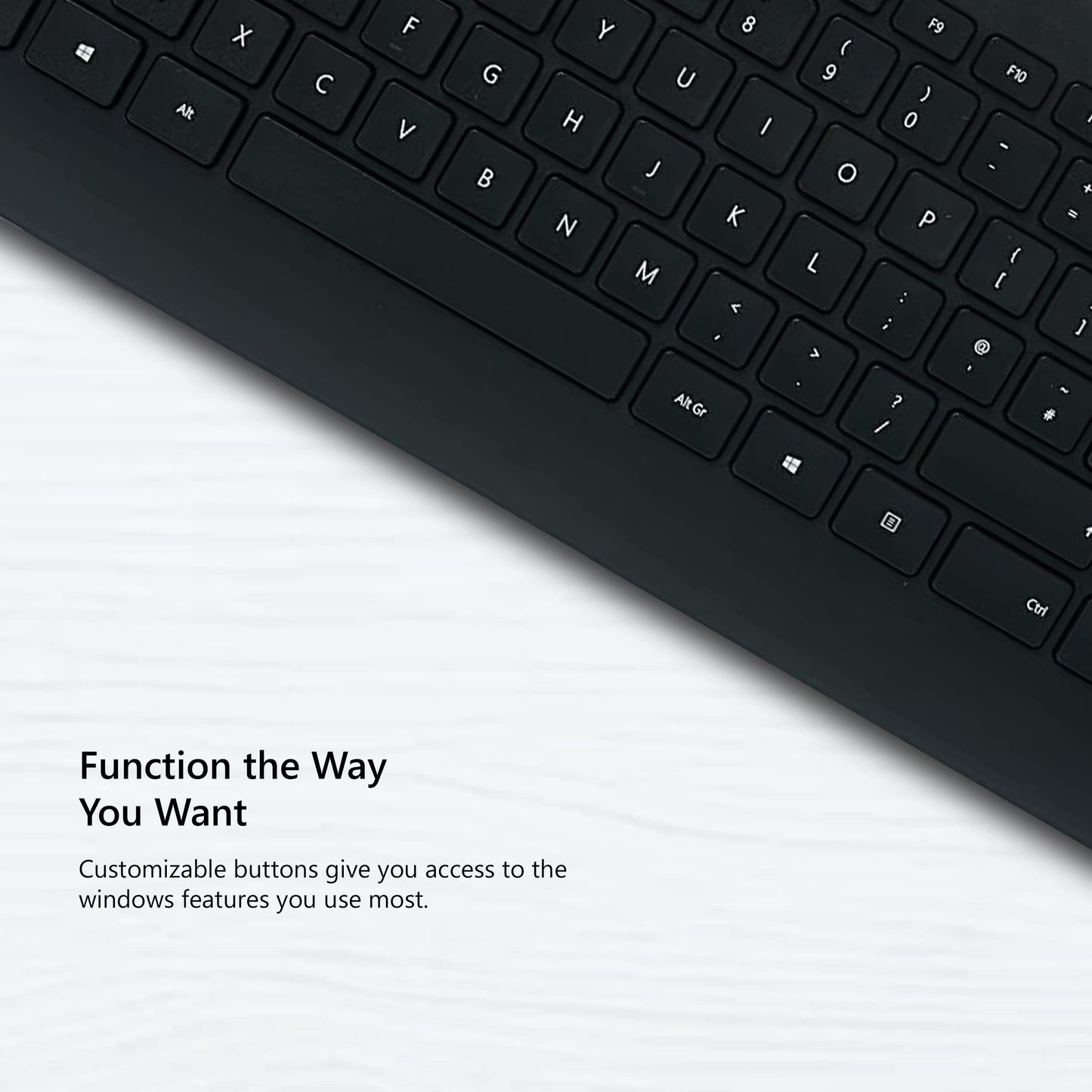Microsoft Wireless Keyboard & Mouse, Desktop 900 Keyboard with USB for Windows or Mac Computers, Black