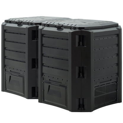 DEUBA® 800 Litre Garden Composter Bin | Composting Waste Box | Recycling | Dog Waste | Food Caddy | Worm Farm | Outdoor Compost Eco Storage Bins | Large