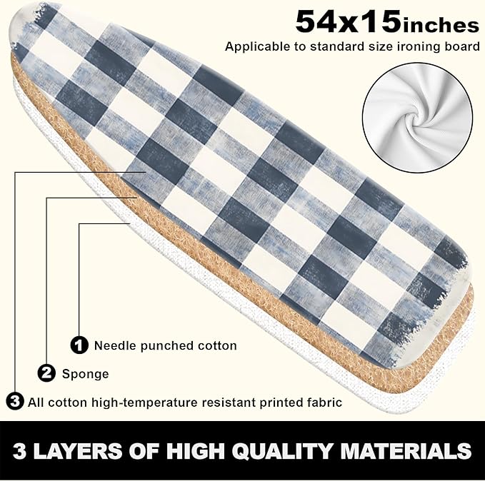 Ironing Board Cover 15x54 Inch- Standard Cotton Cover