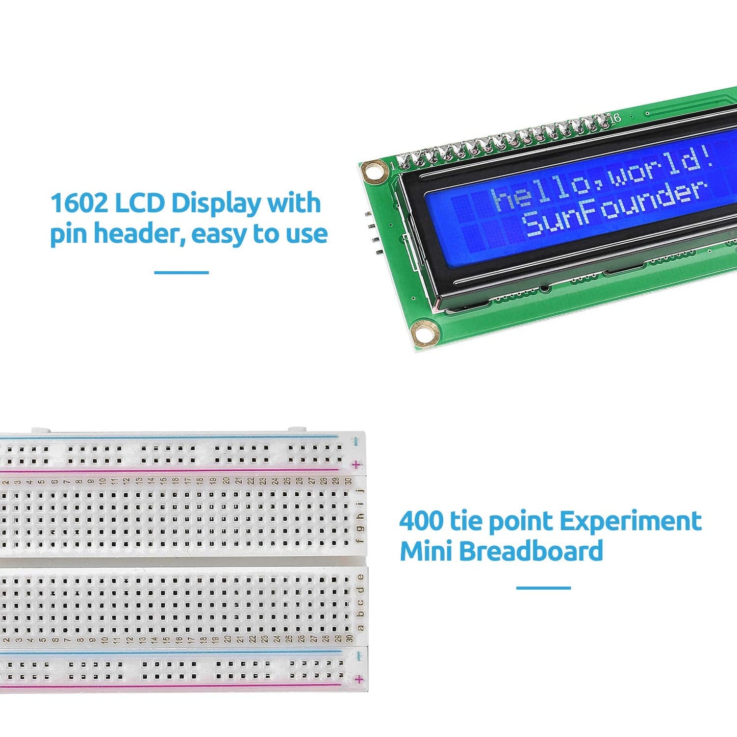 SunFounder Project The Most Complete Electronics Starter Kit Compatible with Arduino Mega 2560 R3 Mega328 Nano, 73 Tutorials Included