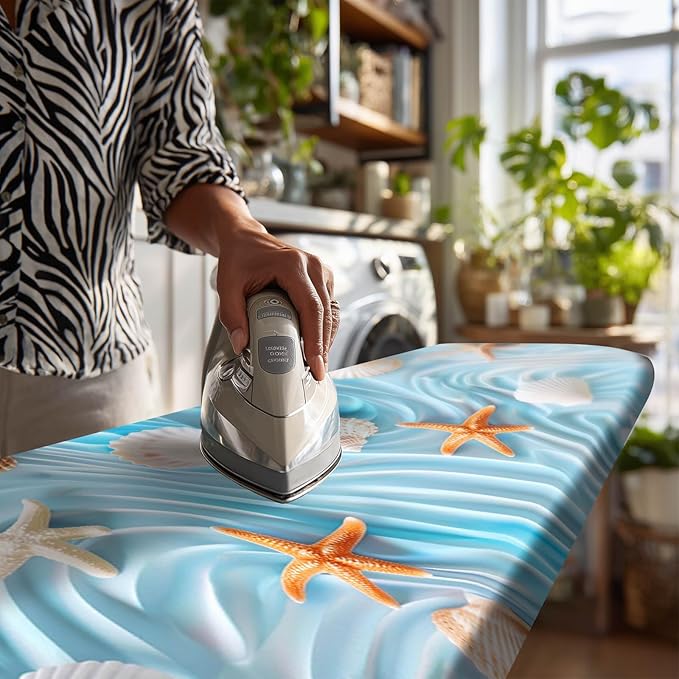 Summer Ocean Shell Ironing Board Cover Stretch Fabric