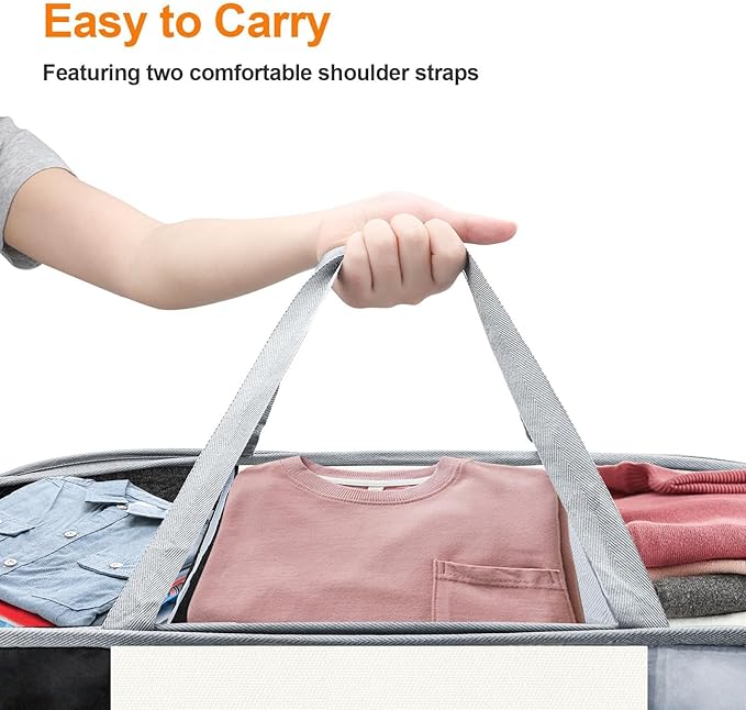 EEEKit 100L Pop Up Laundry Basket, 3 Sections Large Capacity Oxford Cloth
