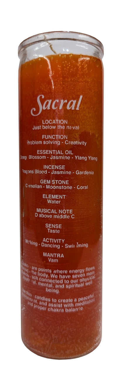 Generic Sacral Chakra 7 Day Orange Candle