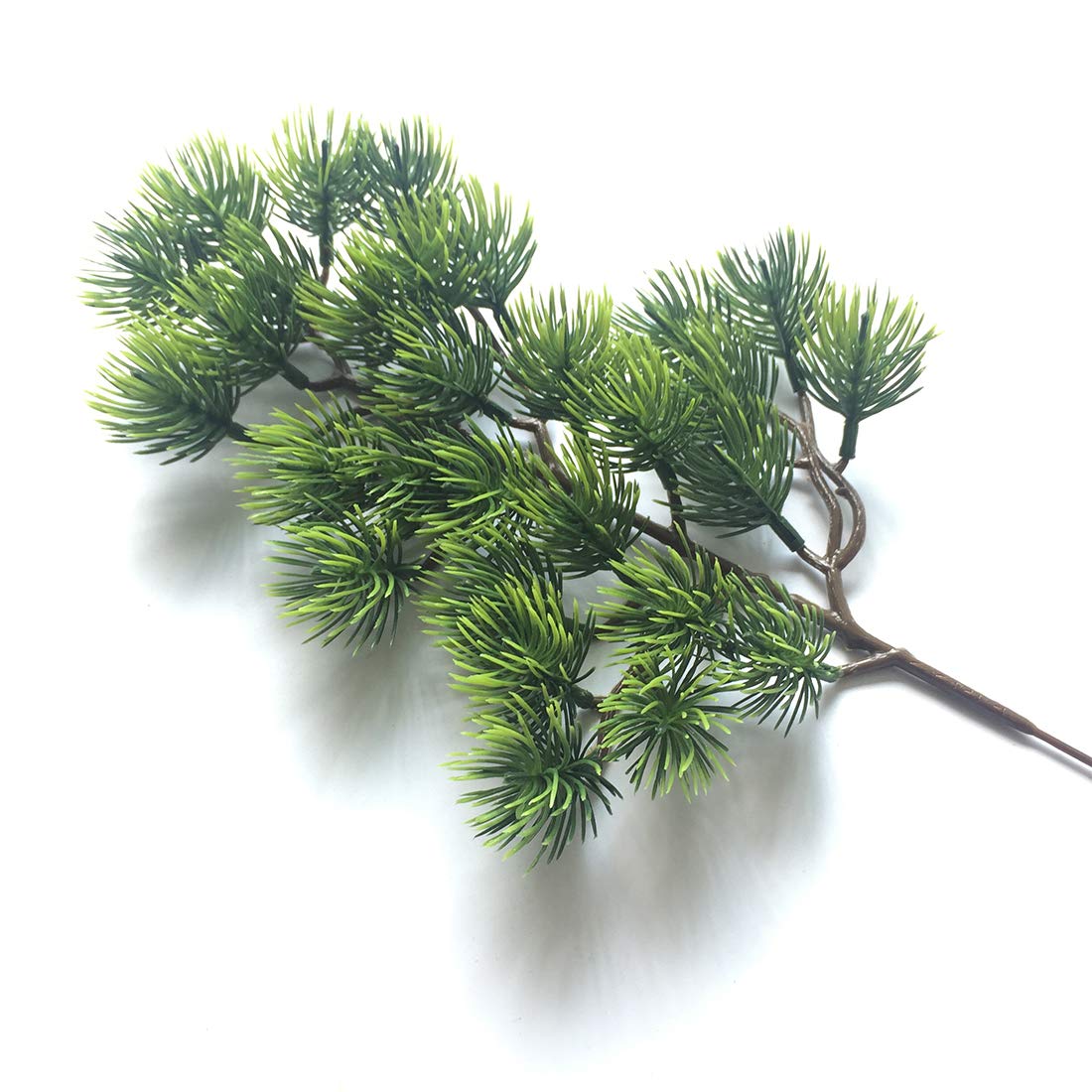 Artfen 2pcs Artificial Pine Branches Plastic Pine Branch Accessories for Christmas DIY Craft Office Home Events Decor
