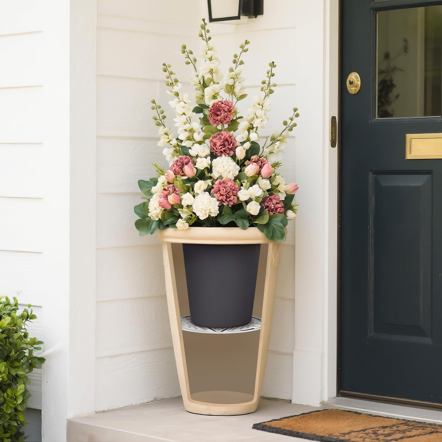 6-Pack 10/11/13-Inch Round Planter Insert, Planter Inserts for large Pots with Drainage Holes, Use Less Potting Soil, Plant Risers for Inside Pots for Tall or Short Planters for Indoor & Outdoor Use